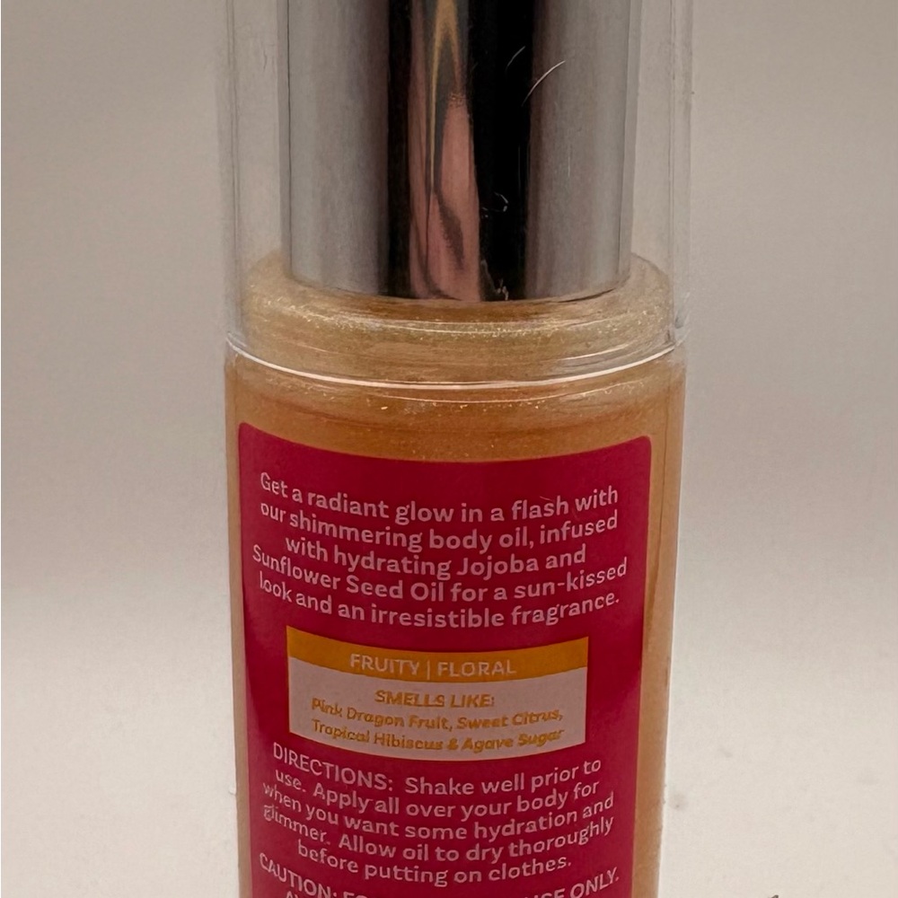 scentXscent SOLAR FLARE SHIMMERING BODY OIL PINK DRAGON FRUIT HIBISCUS 3.4 fl oz - Picture 2 of 2